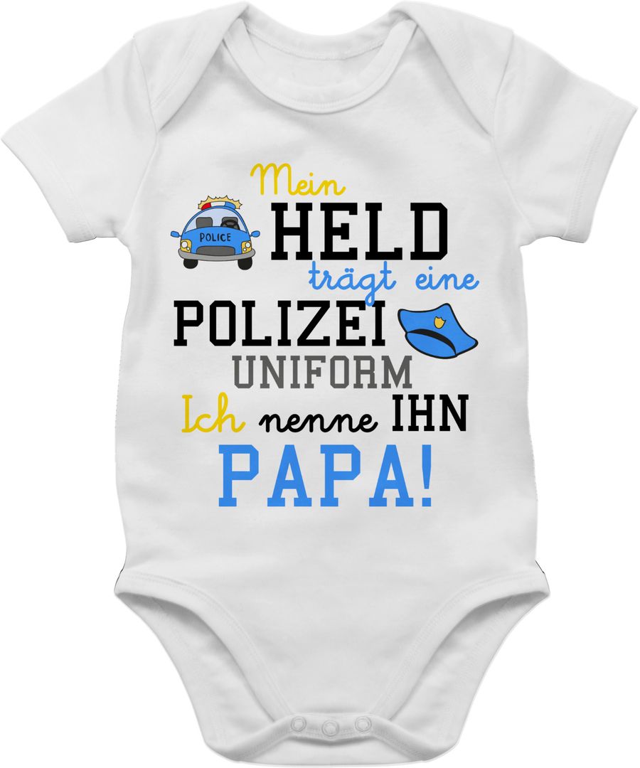 Mein Held trägt eine Polizeiuniform - Polizist Geschenk zur Geburt