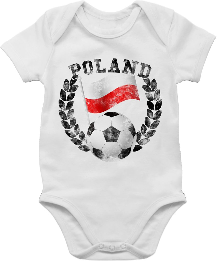 Poland Flagge & Fußball Vintage