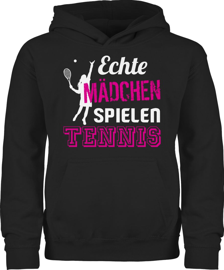 Echte Mädchen spielen Tennis