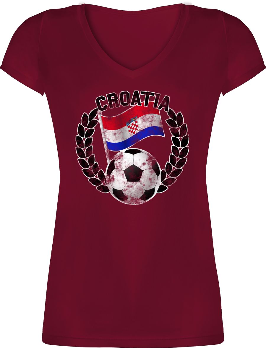 Croatia Flagge & Fußball Vintage