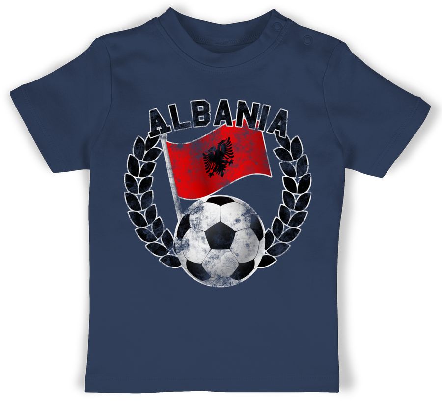 Albania Flagge & Fußball Vintage