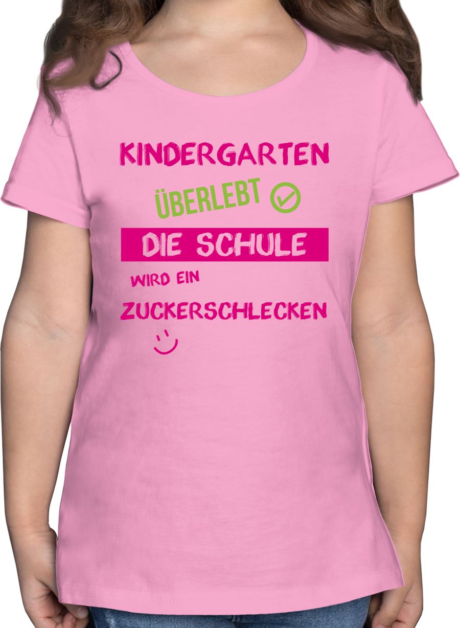 Kindergarten überlebt rosa Emoticon