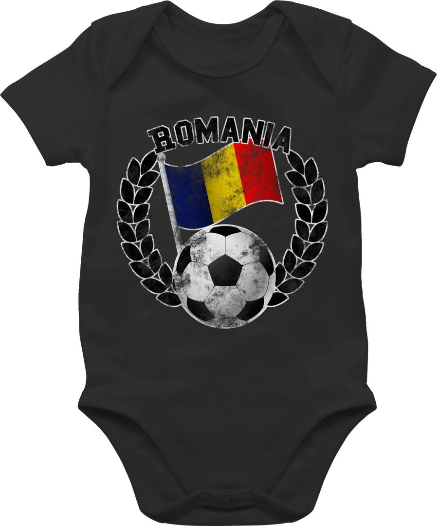 Romania Flagge & Fußball Vintage