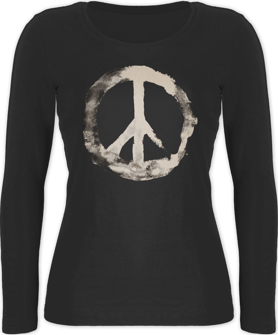 Frieden - Peacesymbol weiss