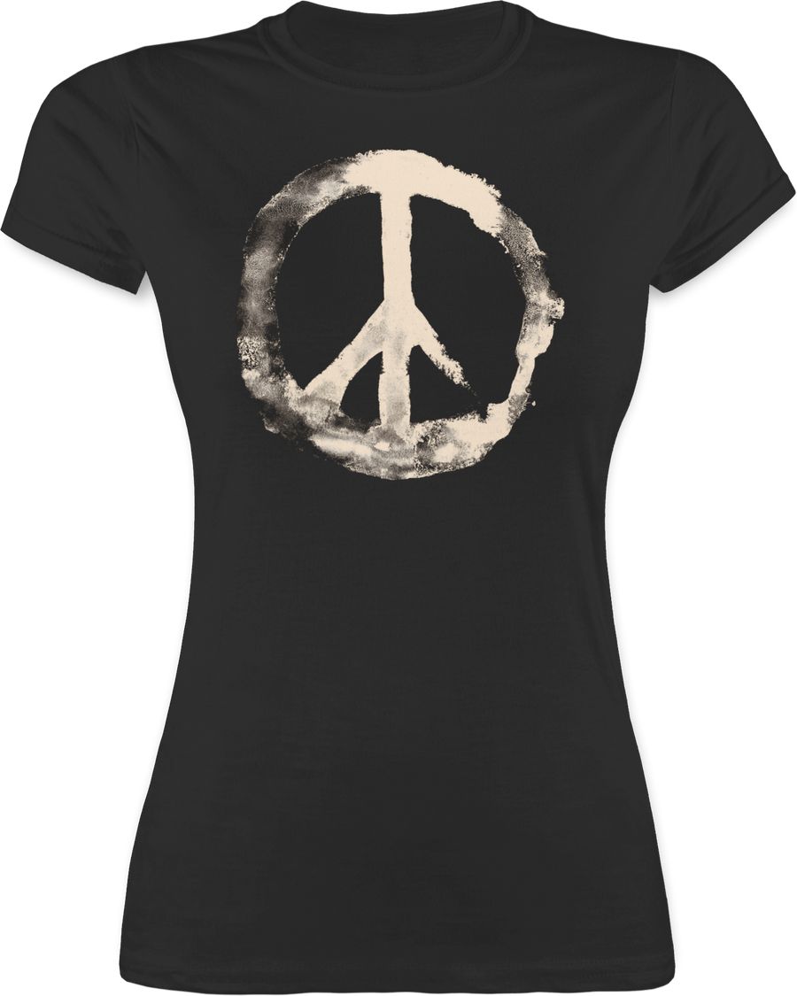 Frieden - Peacesymbol weiss