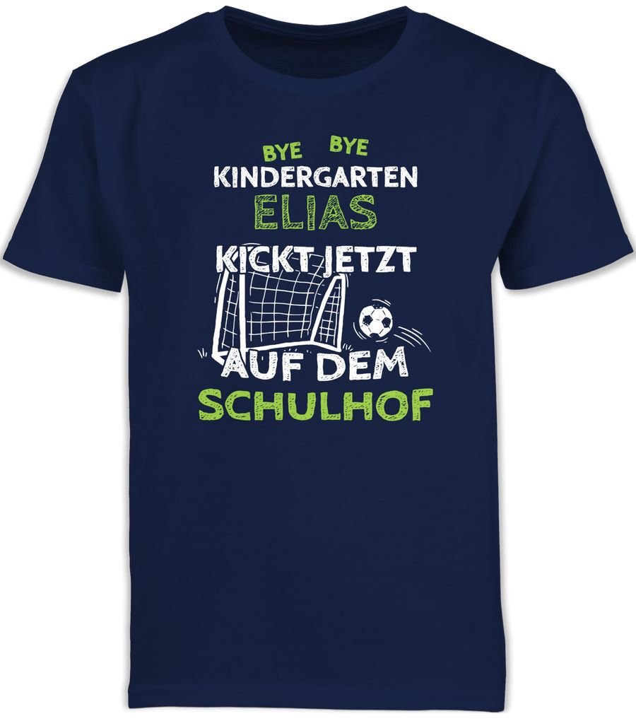 Bye Bye Kindergarten - kickt jetzt auf dem Schulhof - Fußball Tor - weiß