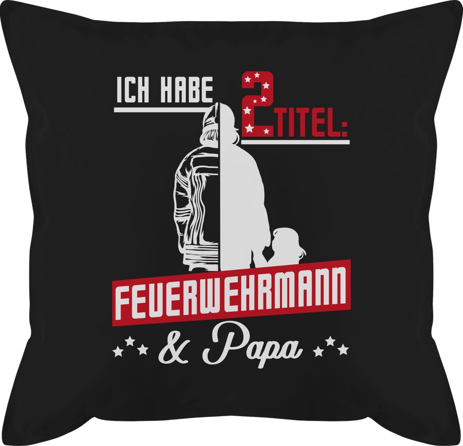 2 Titel: Feuerwehrmann & Papa - weiß/rot