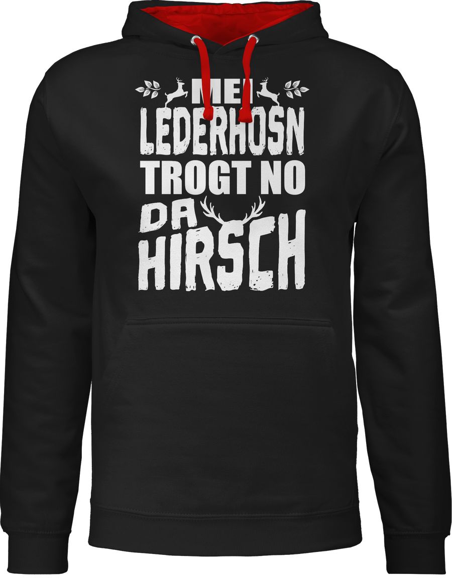 Mei Lederhosn trogt no da Hirsch - weiß