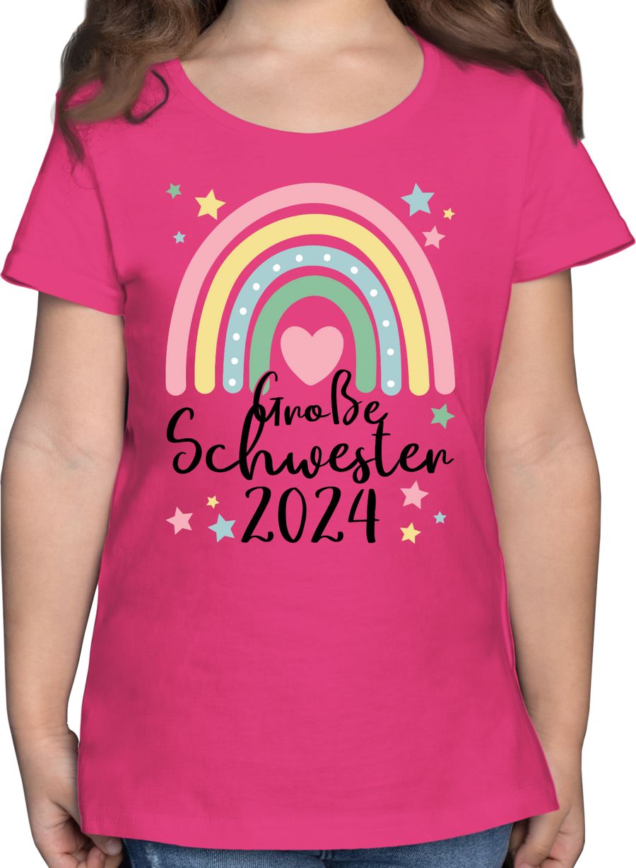 Große Schwester Geschenk 2024 Regenbogen Big Sister