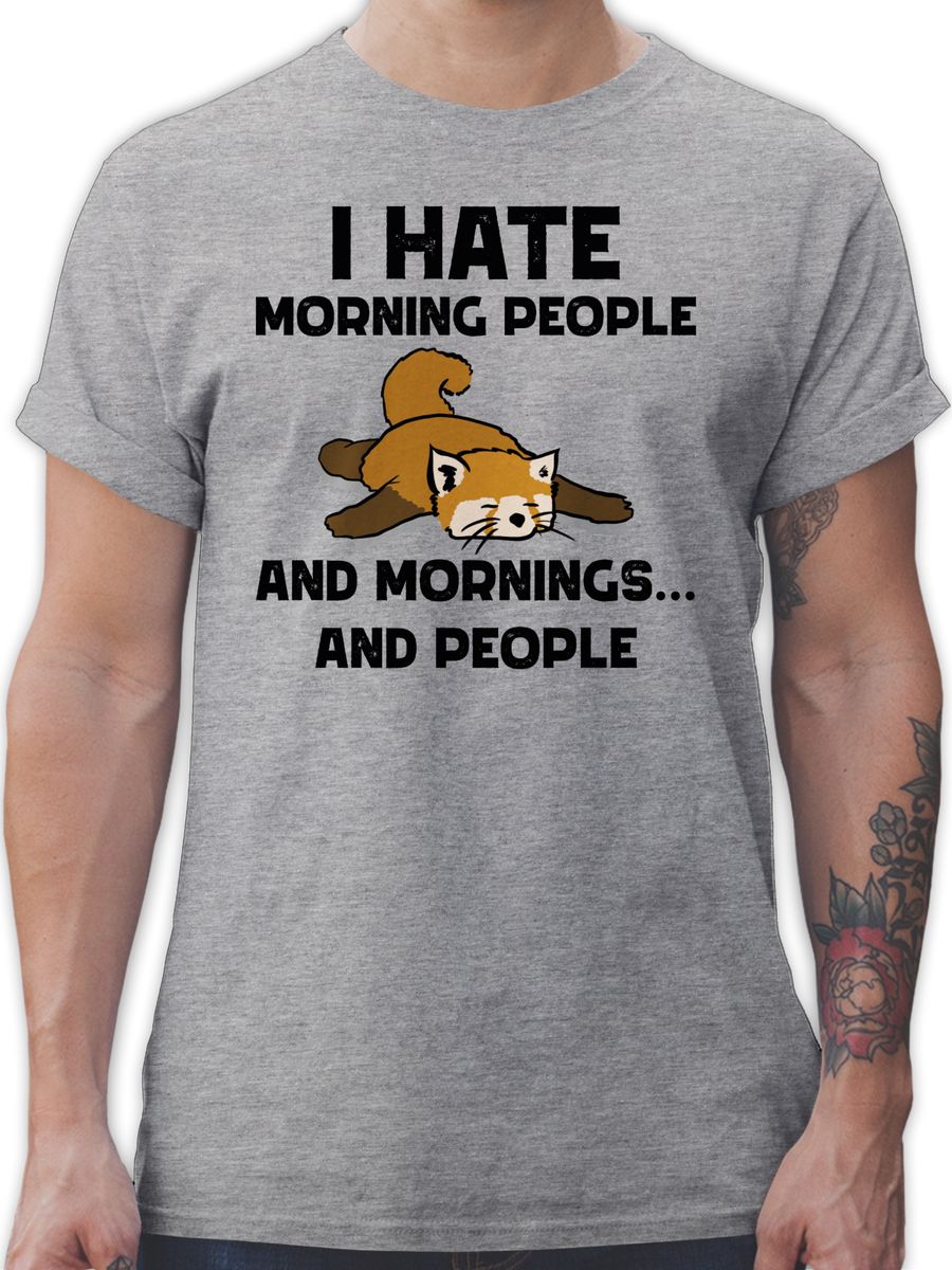 I hate Morning people - and mornings and people - Kaffee Coffee Sprüche Spruch Geschenk