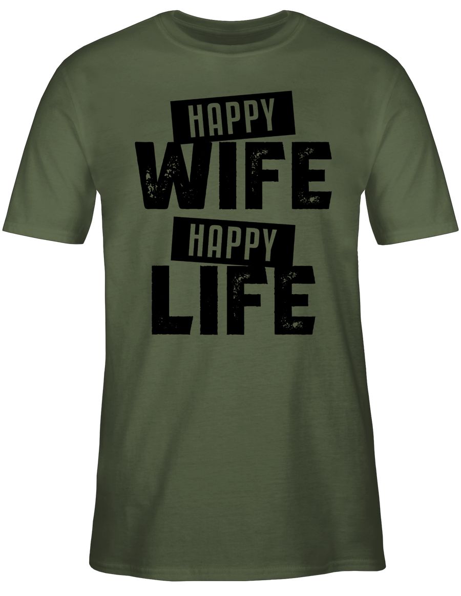 Happy Wife Happy Life schwarz