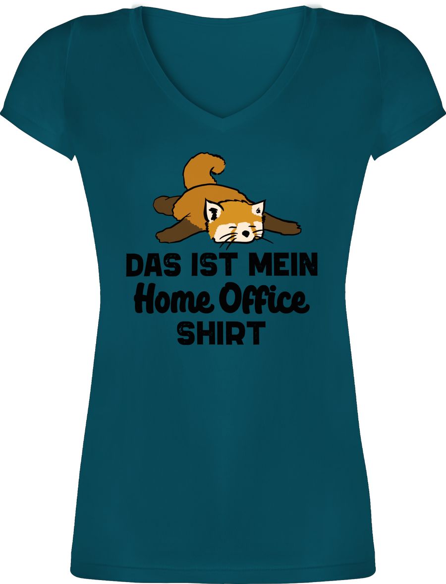 Das ist mein Home Office Shirt mit Fuchs schwarz