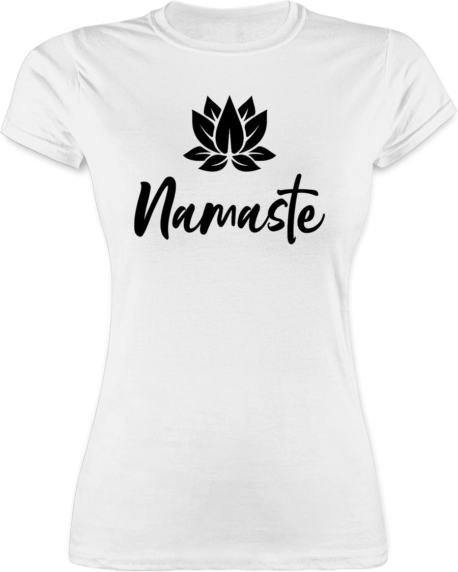 Namaste mit Lotusblüte schwarz