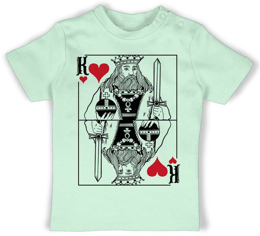 Spielkarte König - Herz - schwarz
