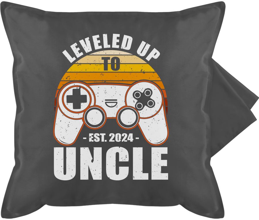 Leveled Up to Uncle Est 2024 Retro Controller Weiß